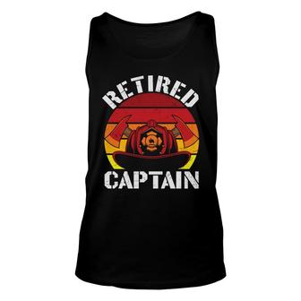 Retired Captain Firefighter Meaningful Gift Unisex Tank Top - Seseable