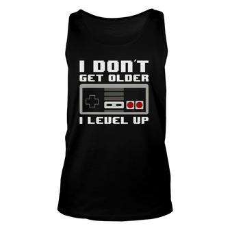Retro Gamer - I Level Up - Controller Classic Video Game Unisex Tank Top | Mazezy