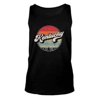 Retro Kentucky Home State Ky Cool 70S Style Sunset Gift Unisex Tank Top - Seseable
