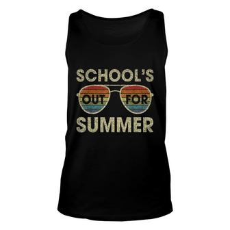 Retro Last Day Of School- Schools Out For Summer Teacher Day Unisex Tank Top - Seseable