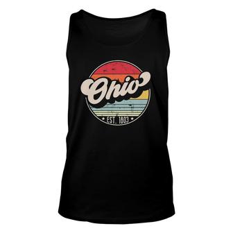 Retro Ohio Home State Oh Cool 70S Style Sunset Gift Unisex Tank Top - Seseable