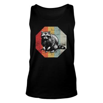 Retro Racoon Trash Panda Raccoon Unisex Tank Top | Mazezy