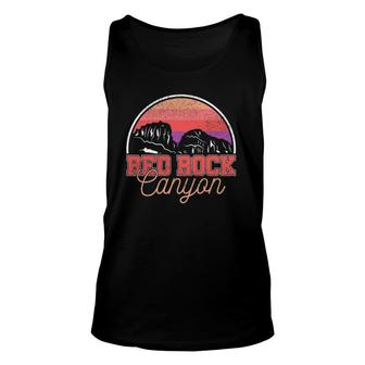Retro Red Rock Canyon Nevada Home State Souvenir Unisex Tank Top - Seseable