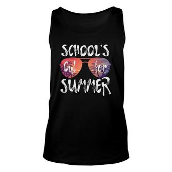 Retro Schools Out For Summer Last Day Of School Teacher Gift Unisex Tank Top - Seseable
