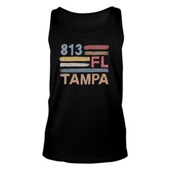 Retro Tampa Area Code 813 Residents State Florida Unisex Tank Top | Mazezy