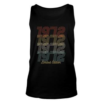 Retro Vintage 1972 Limited Edition 49Th Birthday 49 Years Old Unisex Tank Top - Seseable