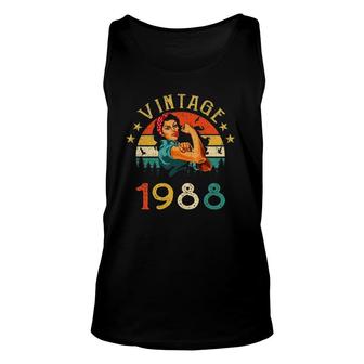 Retro Vintage 1988 Made In 1988 33 Years Old 33Rd Birthday Unisex Tank Top - Seseable
