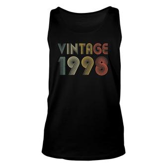 Retro Vintage 1998 22Nd Birthday Gifts 22 Years Old Unisex Tank Top - Seseable