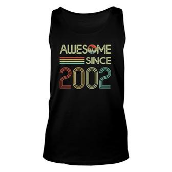 Retro Vintage 20Th Birthday Gifts Awesome Since 2002 Ver2 Unisex Tank Top | Mazezy