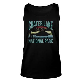 Retro Vintage National Park Crater Lake National Park Unisex Tank Top - Seseable