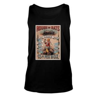 Rough On Rats Mice Bed Bugs Flies Roaches Design Unisex Tank Top | Mazezy UK