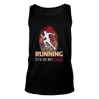 Running Its In My Dna Runner Marathon Race Track And Field Unisex Tank Top | Mazezy
