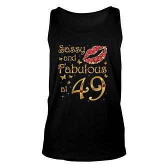 Sassy And Fabulous At 49 49 Years Old 49Th Birthday Queen Unisex Tank Top - Seseable
