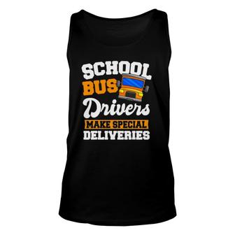 School Bus Driver Yellow Shuttle Student Service Vehicle Unisex Tank Top - Seseable