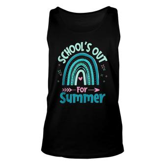 Schools Out For Summer Boho Rainbow Happy Last Day Of School Unisex Tank Top - Seseable