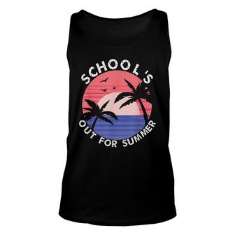 Schools Out For Summer Last Day Of School Retro For Teacher Unisex Tank Top - Seseable