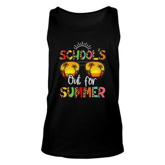 Schools Out For Summer Teacher Leopart Last Day Of School Unisex Tank Top - Seseable