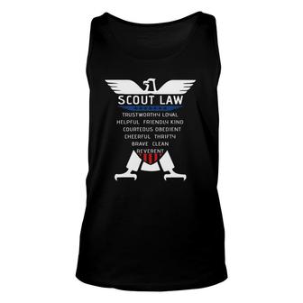 Scout Law T Us American Flag Scout Unisex Tank Top - Seseable