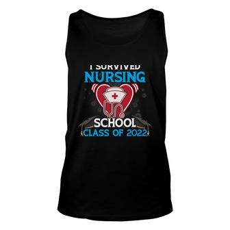Senior Graduate Nurse Heartbeat Nursing School Class 2022 Unisex Tank Top - Seseable