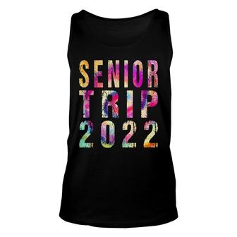 Senior Trip 2022 Vintage Tie Dye Graphic Art Design Unisex Tank Top - Seseable