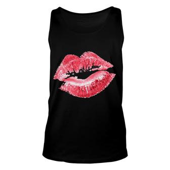 Sexy Lips Cute Valentines Day Gift Lipstick Unisex Tank Top - Monsterry AU