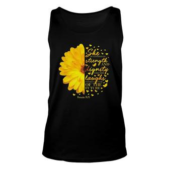 Womens She Is Clothed In Strength And Dignity Christian Verse Tank Top | Mazezy