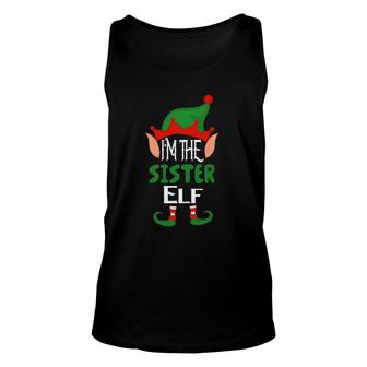 Sister Elf Costume Funny Matching Group Family Christmas Pjs Unisex Tank Top - Seseable