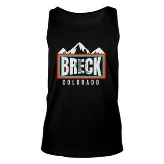 Ski Breckenridge Co Retro Cool Colorado Breck Vintage Ski Unisex Tank Top | Mazezy