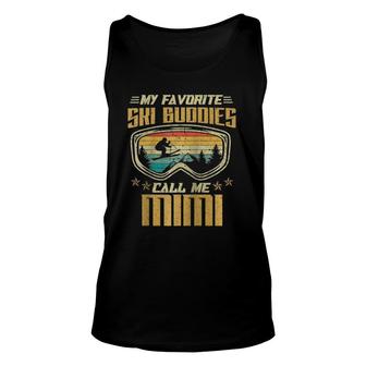 Skiing - My Favorite Ski Buddies Call Me Mimi Raglan Baseball Tee Unisex Tank Top - Seseable