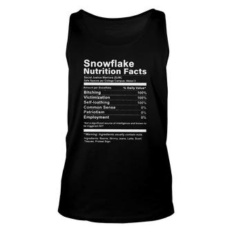 Snowflake Nutrition Facts New Design Unisex Tank Top - Seseable