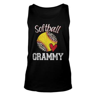 Softball Grammy Leopard Ball Funny Mothers Day Unisex Tank Top - Seseable