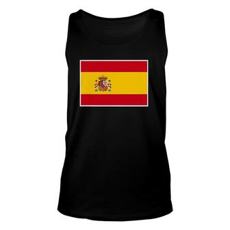 Spain Flag With Vintage Spanish National Colors Unisex Tank Top | Mazezy