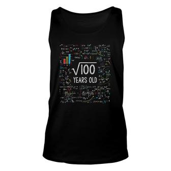 Square Root Of 100 10Th Birthday 10 Years Old Gifts Math Bday Unisex Tank Top - Seseable