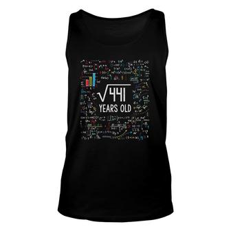 Square Root Of 441 21St Birthday 21 Years Old Gifts Math Bday Unisex Tank Top - Seseable