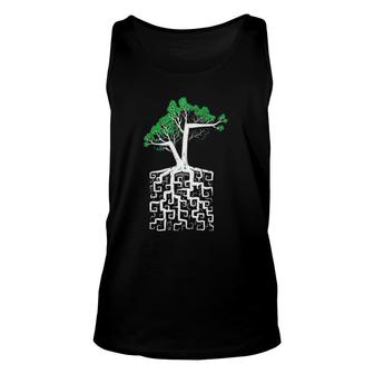 Square Root Pun With A Tree And Math Unisex Tank Top - Seseable