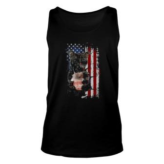 Staffordshire Bull Terrier America Flags Unisex Tank Top | Mazezy