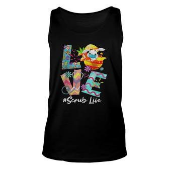 Stethoscope Scrub Life Nurse Bunny Easter Day Outfits Version Tank Top | Mazezy