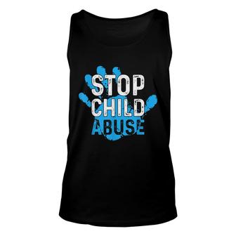 Stop Child Abuse Child Abuse Prevention Awareness Unisex Tank Top - Seseable