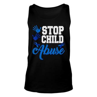 Stop Child Abuse Cool Child Abuse Prevention Awareness Unisex Tank Top - Seseable