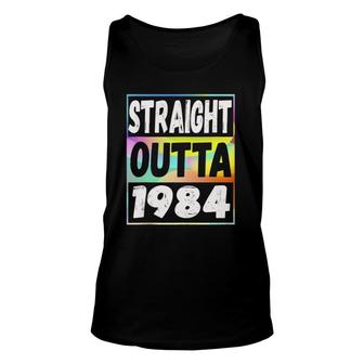 Straight Outta 1984 36Th Birthday Gift 36 Years Old Unisex Tank Top - Seseable