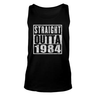 Straight Outta 1984 38Th Birthday 38 Years Old Unisex Tank Top - Seseable