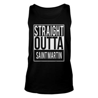 Straight Outta Saint Martin Country Name Unisex Tank Top - Seseable