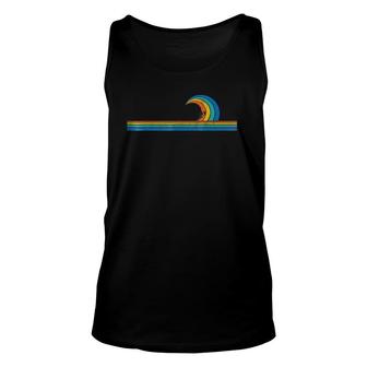 Surfer Dude Retro Vintage Style Wave & Stripes Unisex Tank Top - Seseable