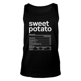 Sweet Potato Nutrition Facts Funny Thanksgiving Christmas Unisex Tank Top - Seseable