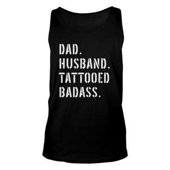 Tattoo Tattooed Dad Gifts From Daughter Son Wife Unisex Tank Top - Seseable