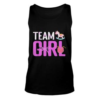 Team Girl Baby Announcement Future Parents Gender Reveal Unisex Tank Top - Seseable