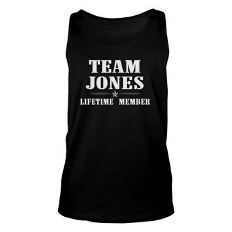 Team Jones Surname Family Last Name Gift Tee Unisex Tank Top - Seseable