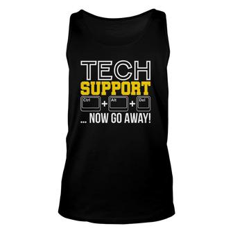 Tech Support Admin Desk Computer Sysadmin Programming Unisex Tank Top | Mazezy