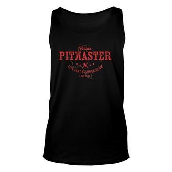 Texas Bbq Pitmaster For Meat Smoking Grilling Barbecuing Dad Unisex Tank Top - Seseable