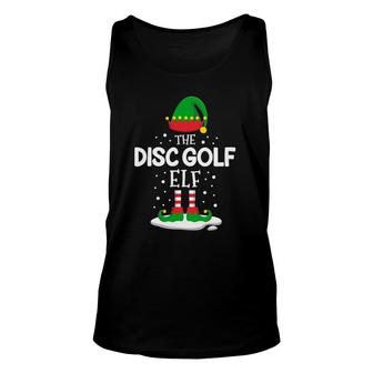 The Disc Golf Elf Christmas Family Matching Costume Pjs Cute Unisex Tank Top - Seseable